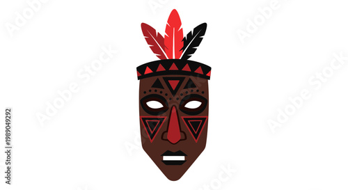 Traditional African Tribal Face Mask Design.