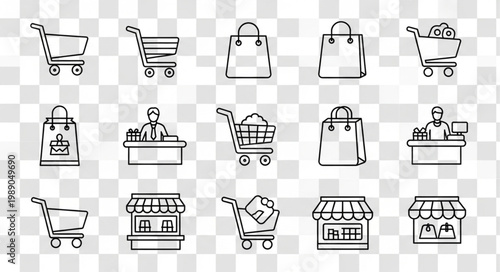 Collection of Shopping Icons and Symbols.