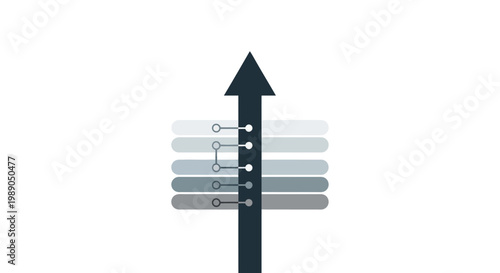 Graphic representation of growing or increasing.