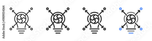 The Ultimate plan Styles with Variations Line of icon set vector illustration