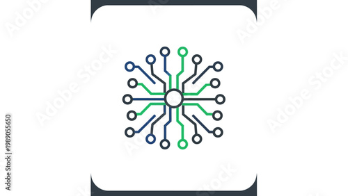 Digital cloud network concept with integrated circuit elements, symbolizing data processing, artificial intelligence, and scalable technology solutions