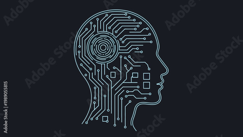Abstract cloud with integrated circuitry, illustrating modern digital data storage, processing, and intelligent network infrastructure for advanced computing concepts