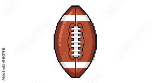 American Football Ball Isolated on White Background.