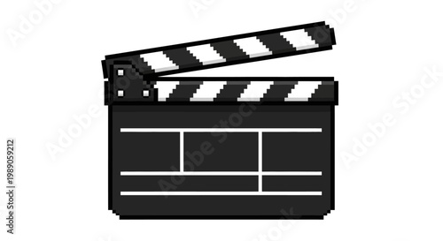 Classic Black Movie Clapperboard for Filmmaking Production.