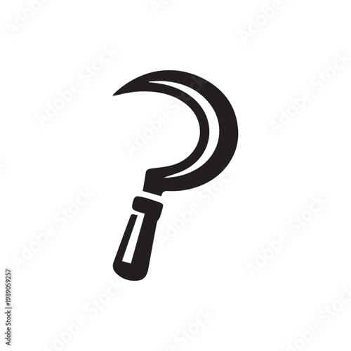 Classic curved blade sickle an indispensable farm tool for harvesting grains