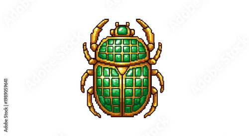 Ancient Egyptian Scarab Beetle Symbol of Rebirth and Protection.