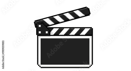 Classic Black and White Movie Clapperboard for Filmmaking.