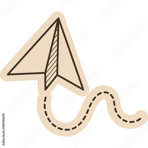 Scrapbook Paper Plane Illustration