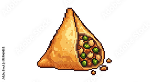 Crispy Golden Samosa Filled with Savory Peas and Potatoes.
