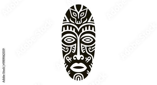 Decorative tribal face mask design 1.
