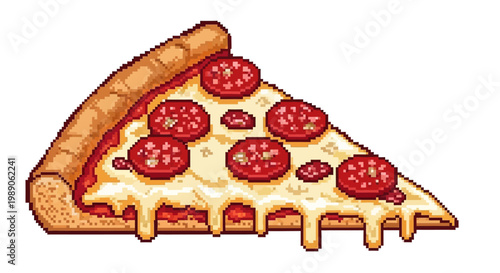 Delicious Slice of Pepperoni Pizza with Melted Cheese.