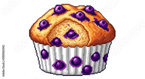 Delicious Blueberry Muffin Baked Freshly Homemade Treat.