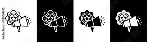 brand marketing white icon set design