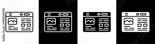 blog white icon set design