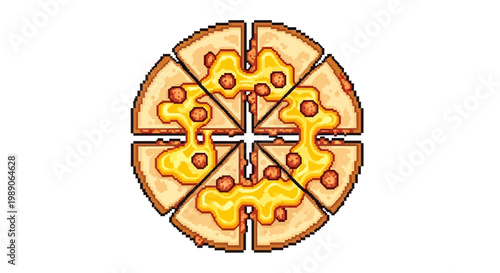 Delicious Sliced Pizza with Melted Cheese and Pepperoni.