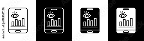 impression white icon set design