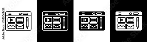content white icon set design