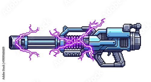 Futuristic Energy Weapon with Electrical Discharge.