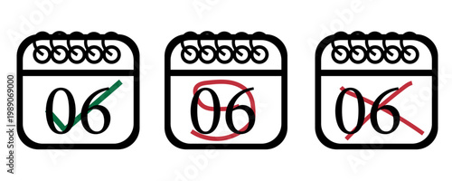 Koleksi ikon kalender dengan desain penandaan yang digambarkan tangan. Ikon kalender bervektorisasi datar dengan hari tertentu yang ditandai, hari ke 31.