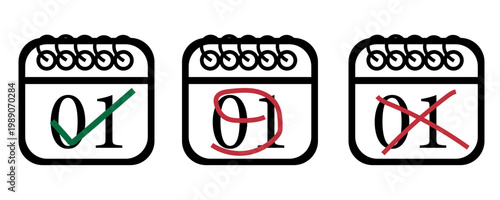 Koleksi ikon kalender dengan desain penandaan yang digambarkan tangan. Ikon kalender bervektorisasi datar dengan hari tertentu yang ditandai, hari ke 31.
