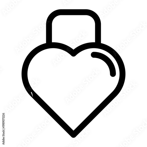 Tableau sur toile heart lock icon