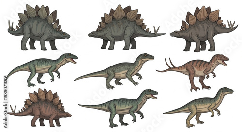 Collection of Dinosaur Toys.