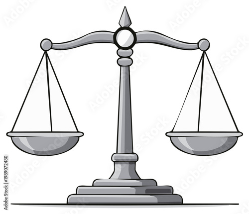 Illustration of a classic balance scale symbolizing justice and equilibrium