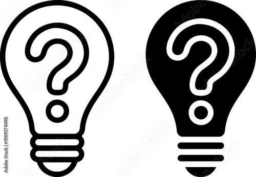 Contradictory light bulbs symbolizing uncertainty and enlightenment