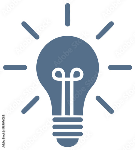 Light bulb icon for innovative ideas, creative solution, business innovation, invention, discovery, concept for digital marketing, inspiration.