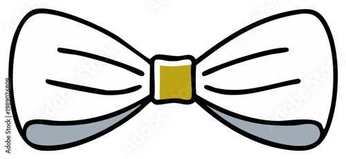 Stylized graphic bow tie illustration classic fashion symbol formal wear