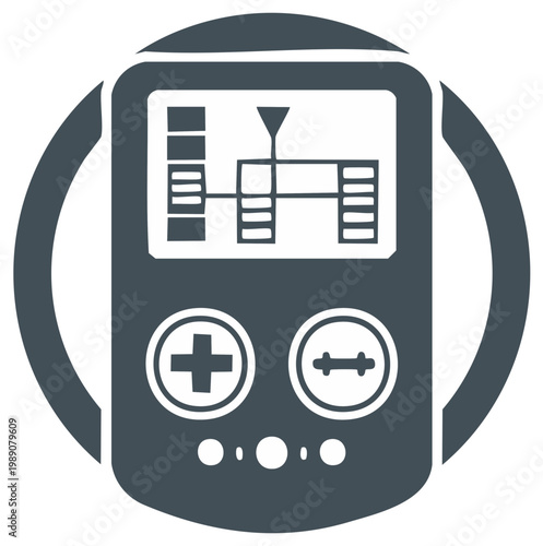 Digital Level Icon Vector Illustration Design for Construction Measurement Tools