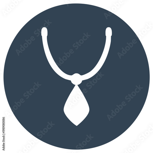 Necklace pendant jewel in a circle background modern graphic design simple accessory
