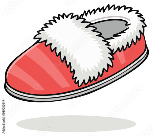 Cozy Striped Slipper with Fluffy White Lining