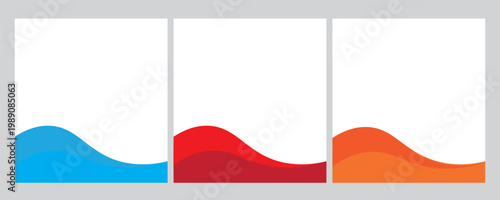 A simple web banner set with modern and minimalist wave shapes. eps 10