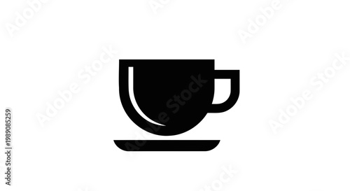 black cup isolated on white