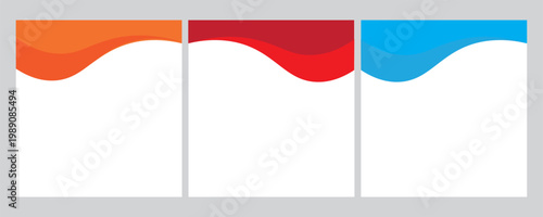 A simple web banner set with modern and minimalist wave shapes. eps 10
