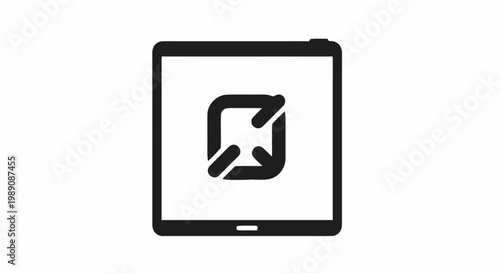 mobile phone with qr code icon