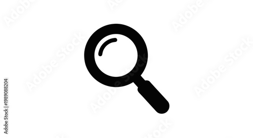 magnifying glass on white background