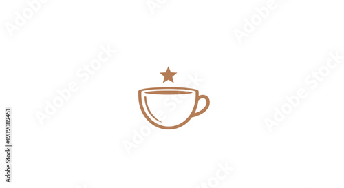 Simple line drawing of a coffee cup.