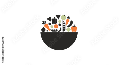 A bowl filled with various vegetables.