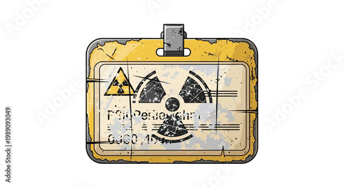 Distressed Radioactive Hazard Badge