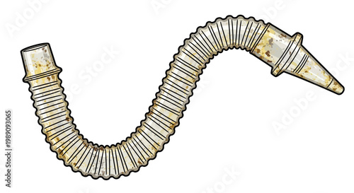 Flexible corrugated medical tube with connectors