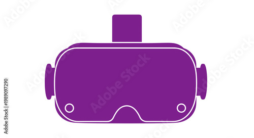 Purple Virtual Reality Headset Device.