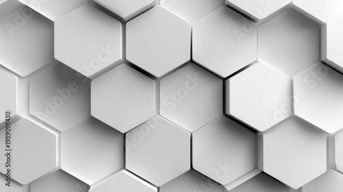 Abstract white hexagonal pattern design background graphic wallpaper
