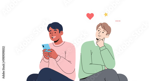 Couple sharing a romantic moment and discussing love and relationships