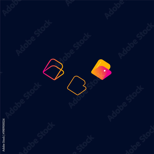 Crypto payment niche finance industry modern line style logo combining a letter B with a folded wallet icon for e-wallet apps, savings, and secure transaction brand identity use