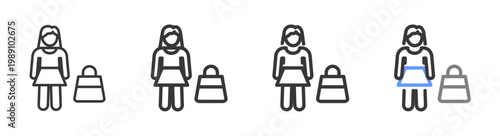 The Ultimate customer Styles with Variations Line of icon set vector illustration