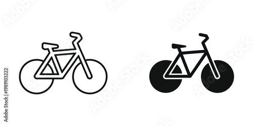 Comparison of a traditional bicycle and a fixed-gear track bicycle with disc wheels