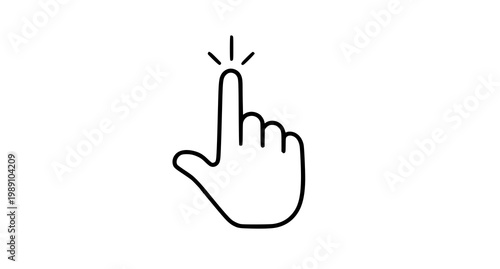 Hand gesture icon set snap tap swipe point vector UI interaction symbols isolated on white