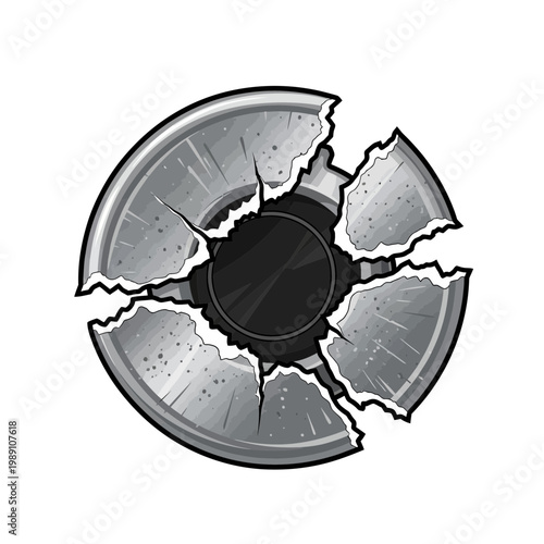 Cracked CD Disk Graphic